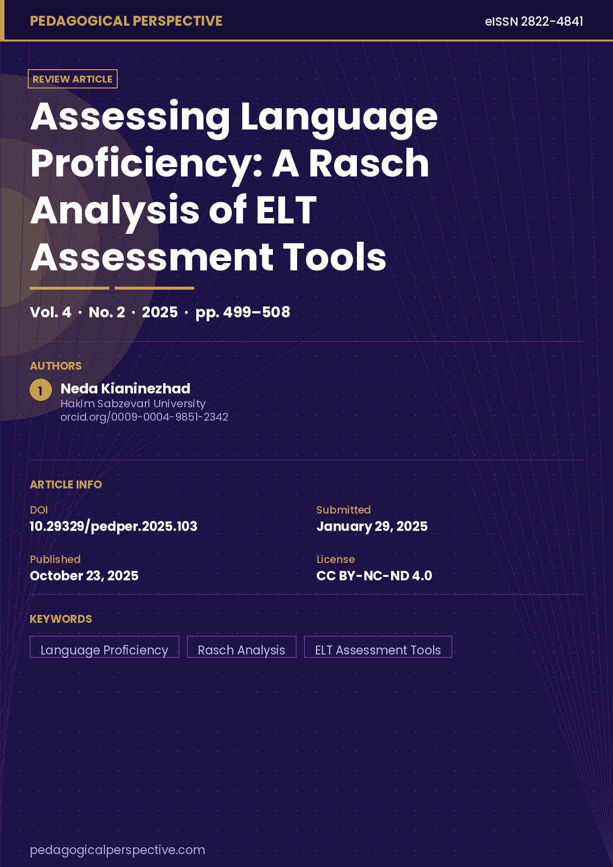 Assessing language proficiency: A rasch analysis of ELT assessment tools